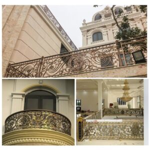 Lan can nhôm đúc