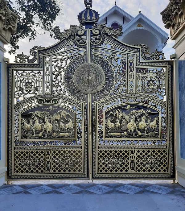 Cửa cổng nhôm đúc