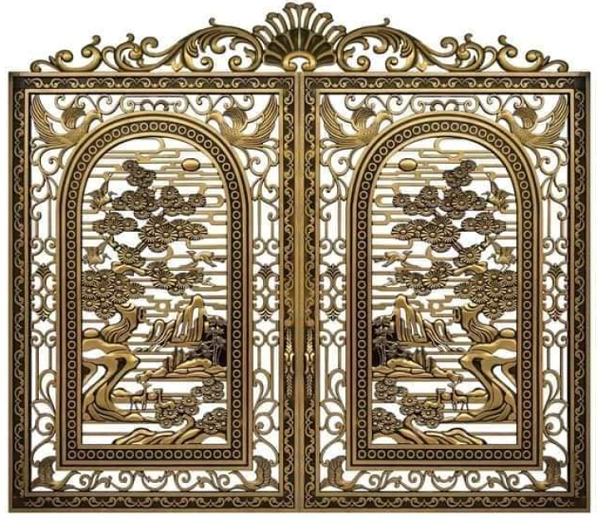 Cửa cổng nhôm đúc