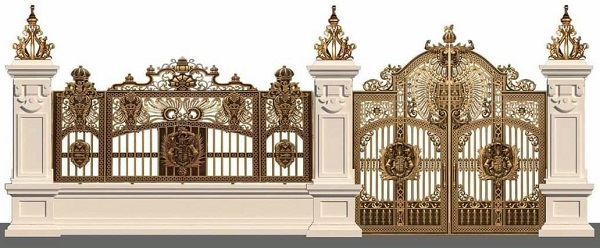 Cửa cổng nhôm đúc