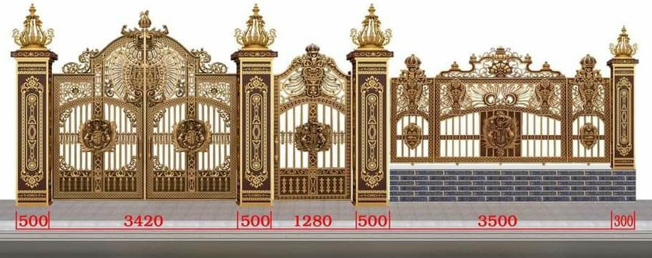 Cửa cổng nhôm đúc