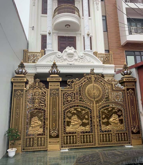 Cửa cổng nhôm đúc