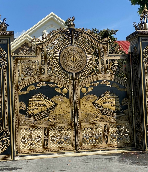 Cửa cổng nhôm đúc