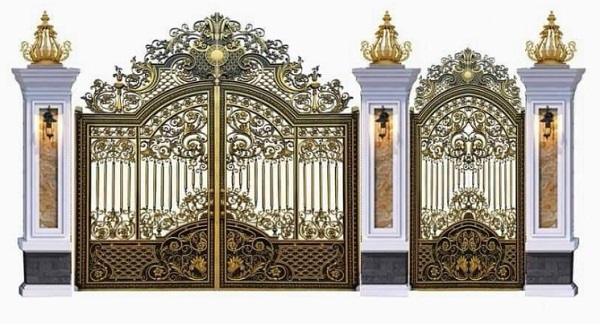 Cửa cổng nhôm đúc