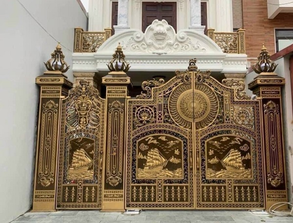 Cửa cổng nhôm đúc