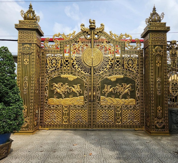 Cửa cổng nhôm đúc