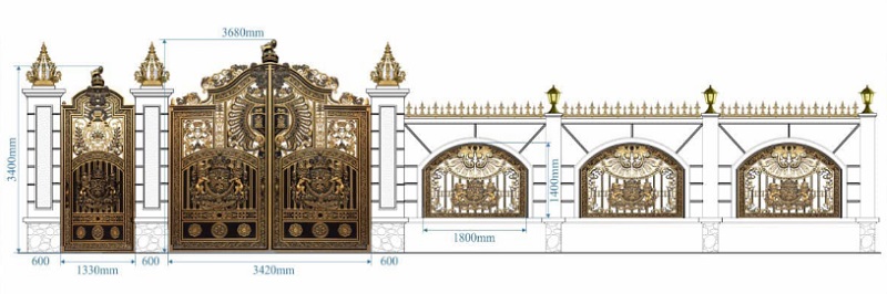 Cửa cổng nhôm đúc