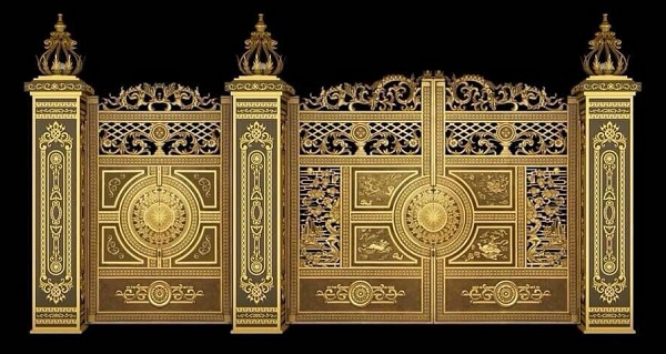 Cửa cổng nhôm đúc