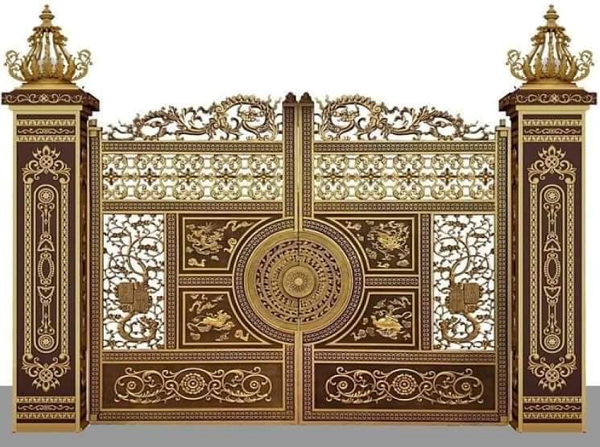 Cửa cổng nhôm đúc