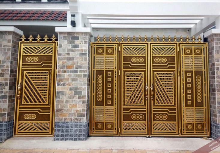 Cửa cổng nhôm đúc