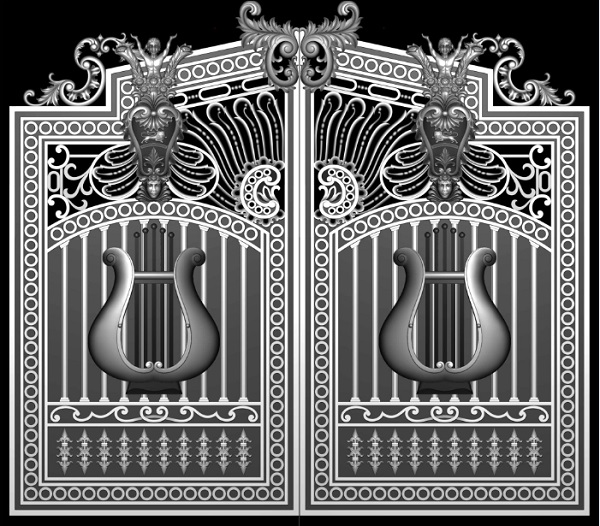 Cửa cổng nhôm đúc