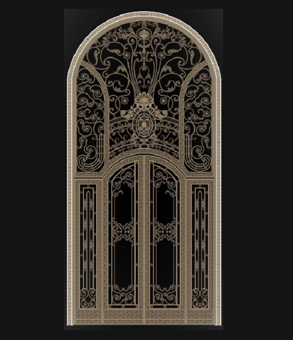 Cửa cổng nhôm đúc