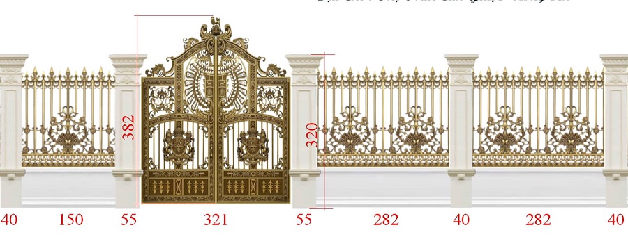 Cửa cổng nhôm đúc