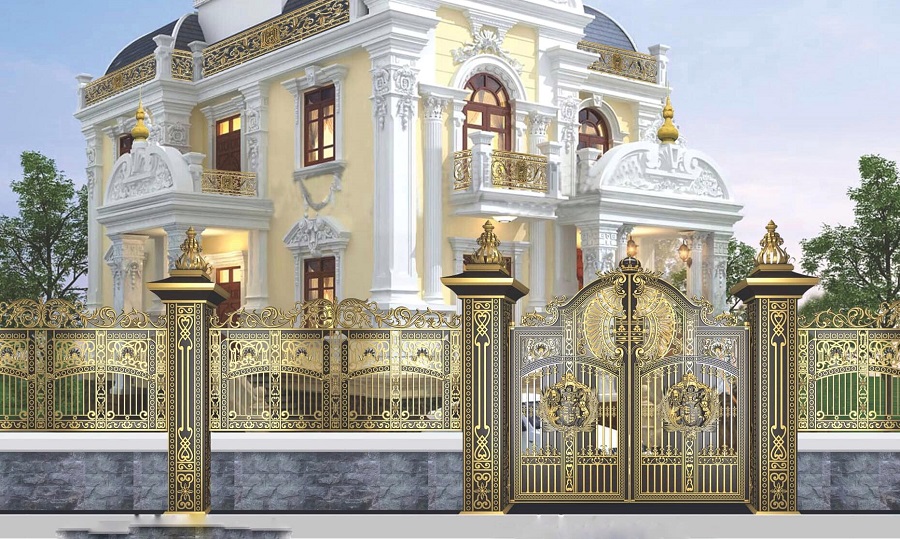 Cửa cổng nhôm đúc