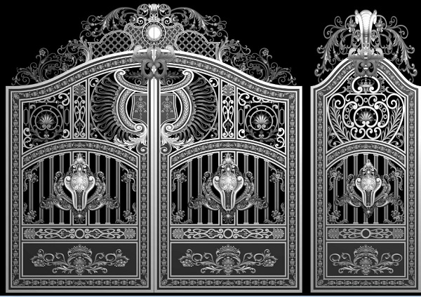 Cửa cổng nhôm đúc