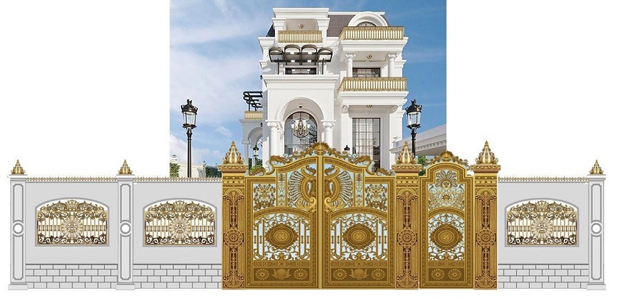 Cửa cổng nhôm đúc