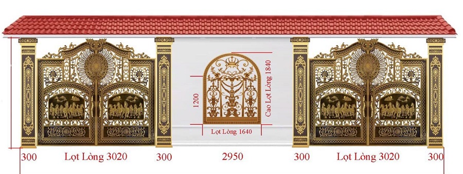 Cửa cổng nhôm đúc