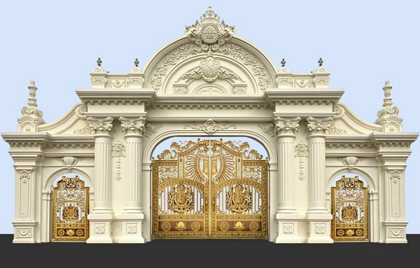 Cửa cổng nhôm đúc