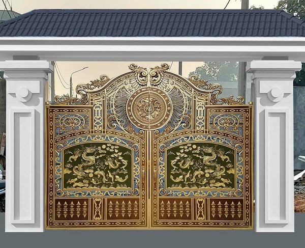 Cửa cổng nhôm đúc