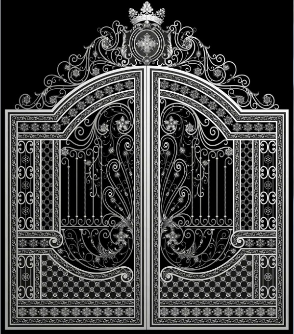 Cửa cổng nhôm đúc