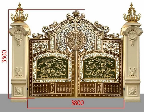 Cửa cổng nhôm đúc