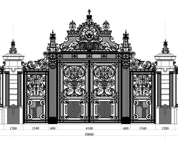 Cửa cổng sắt mỹ thuật