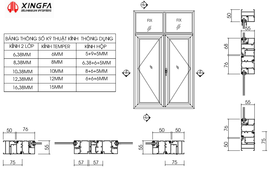 Giá cửa nhôm Xingfa