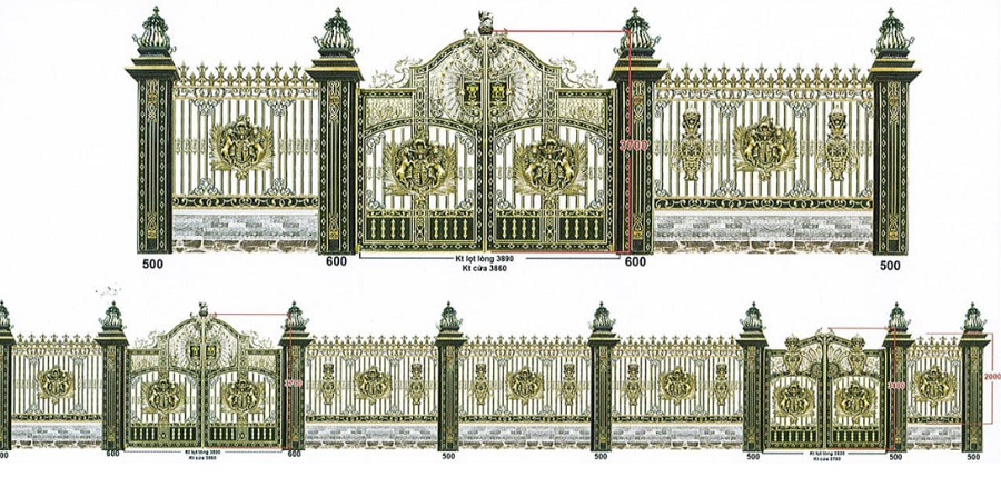 Hàng rào nhôm đúc