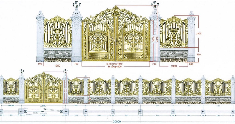 Hàng rào nhôm đúc