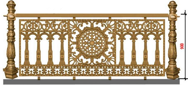 Mẫu lan can nhôm đúc đẹp