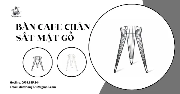 Bàn cafe chân sắt đẹp