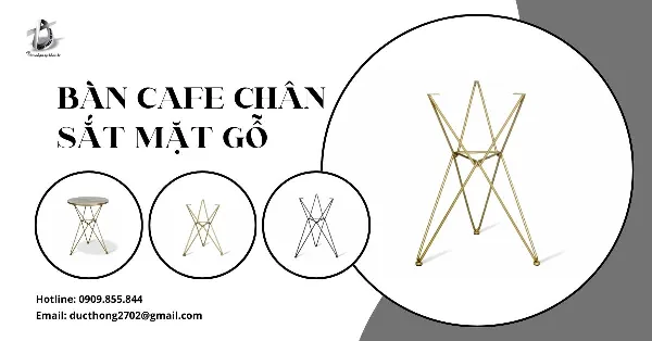 Bàn cafe chân sắt giá rẻ
