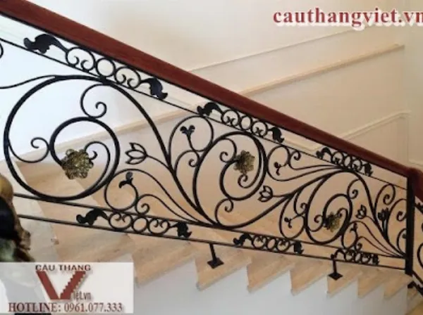 Lan can cầu thang sắt nghệ thuật